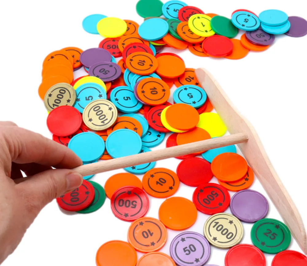 Tout Pour le Jeu Rateau en bois ramasse jetons de jeu
