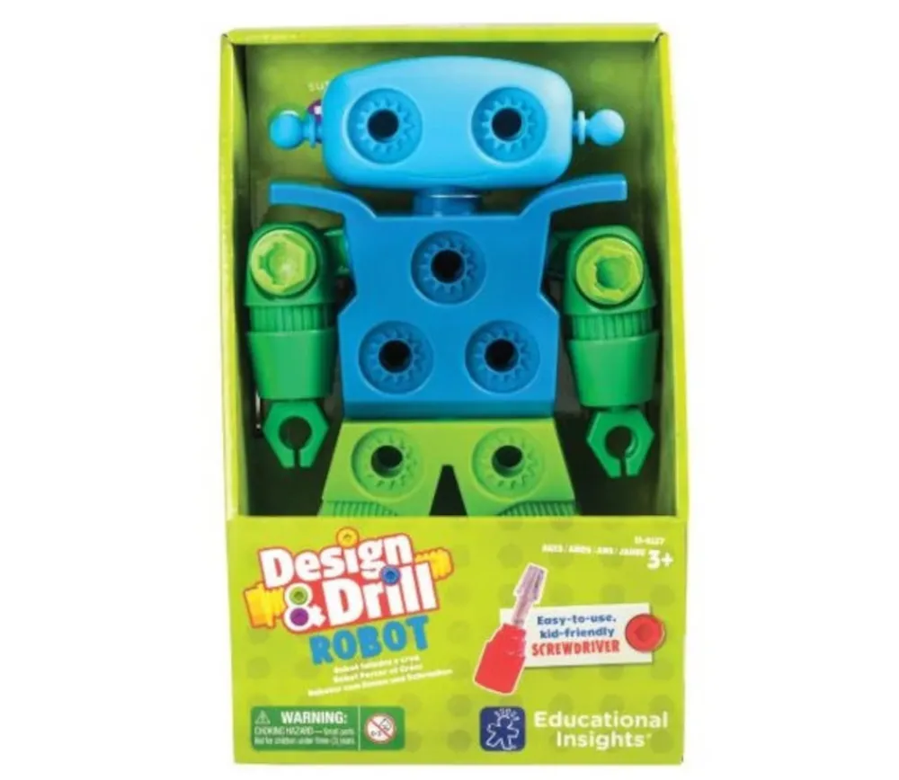 Tout Pour le Jeu Robot à visser 20 cm avec tournevis - design and drill robot STEM