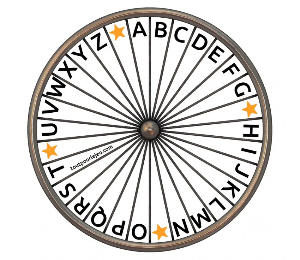 Tout Pour le Jeu Roue des lettres de l'alphabet gratuite à imprimer à télécharger