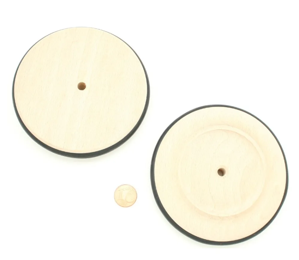 Tout Pour le Jeu Roue en bois de 10 cm avec pneu caoutchouc pour construction