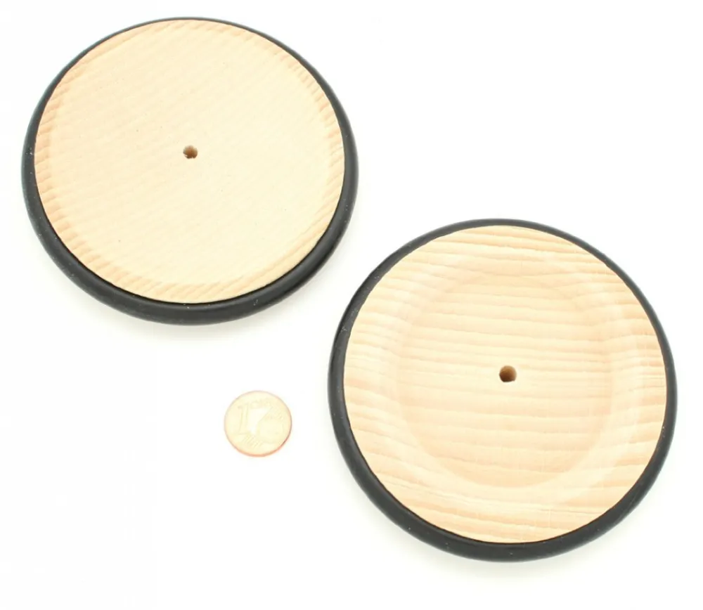 Tout Pour le Jeu Roue en bois de 8.4 cm avec pneu caoutchouc pour construction