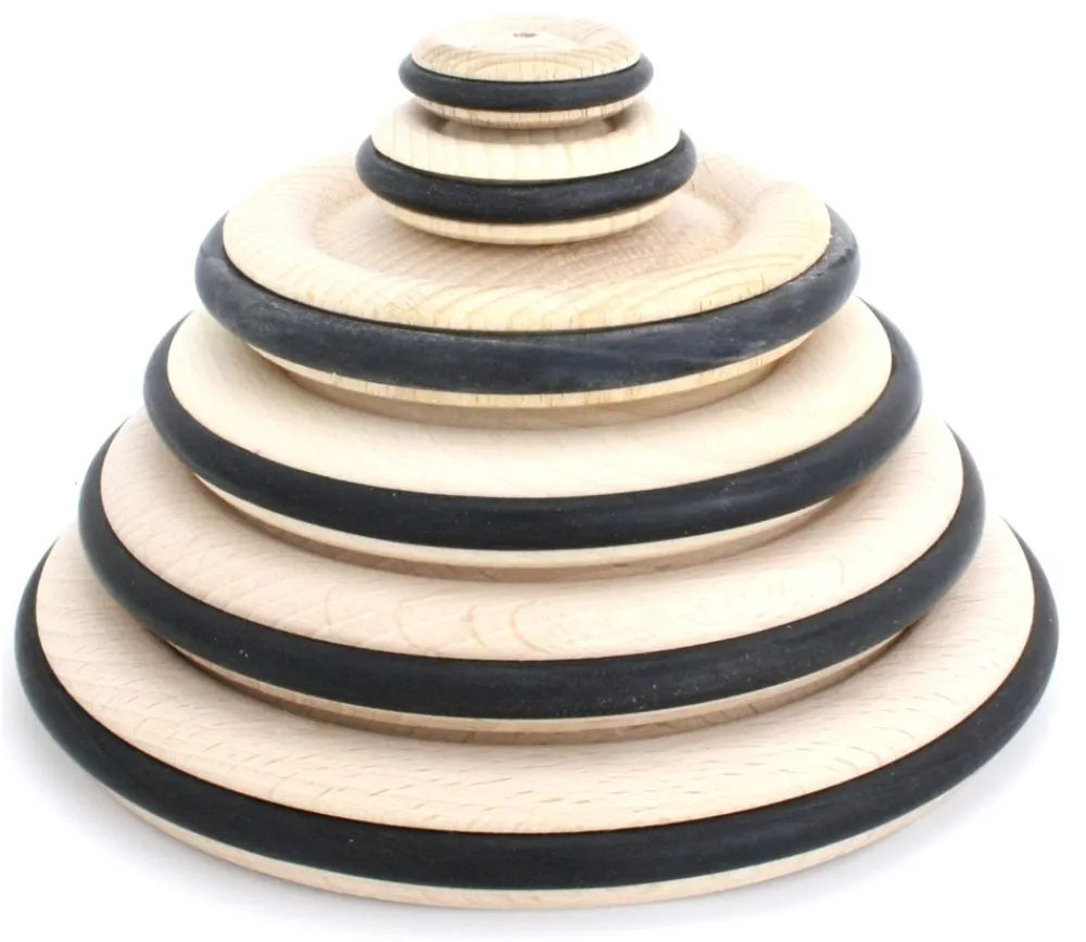 Tout Pour le Jeu Roue en bois de 8.4 cm avec pneu caoutchouc pour construction