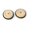 Tout Pour le Jeu Roue en bois de 3.4 cm avec pneu caoutchouc noir