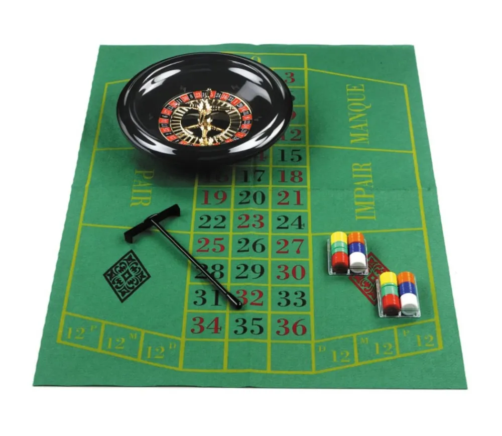 Enfant Tout Pour le Jeu Roulette de jeu pour Casino 30 cm avec pions et tapis