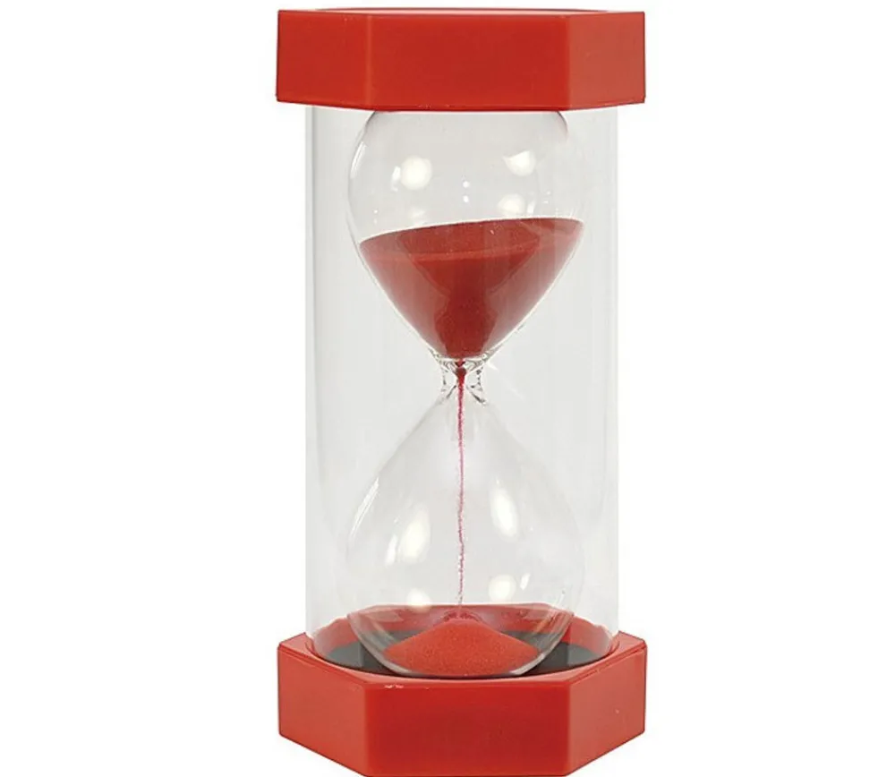 Tout Pour le Jeu Sablier ultra lisible de 5 minutes - ROUGE - 30 cm GEANT