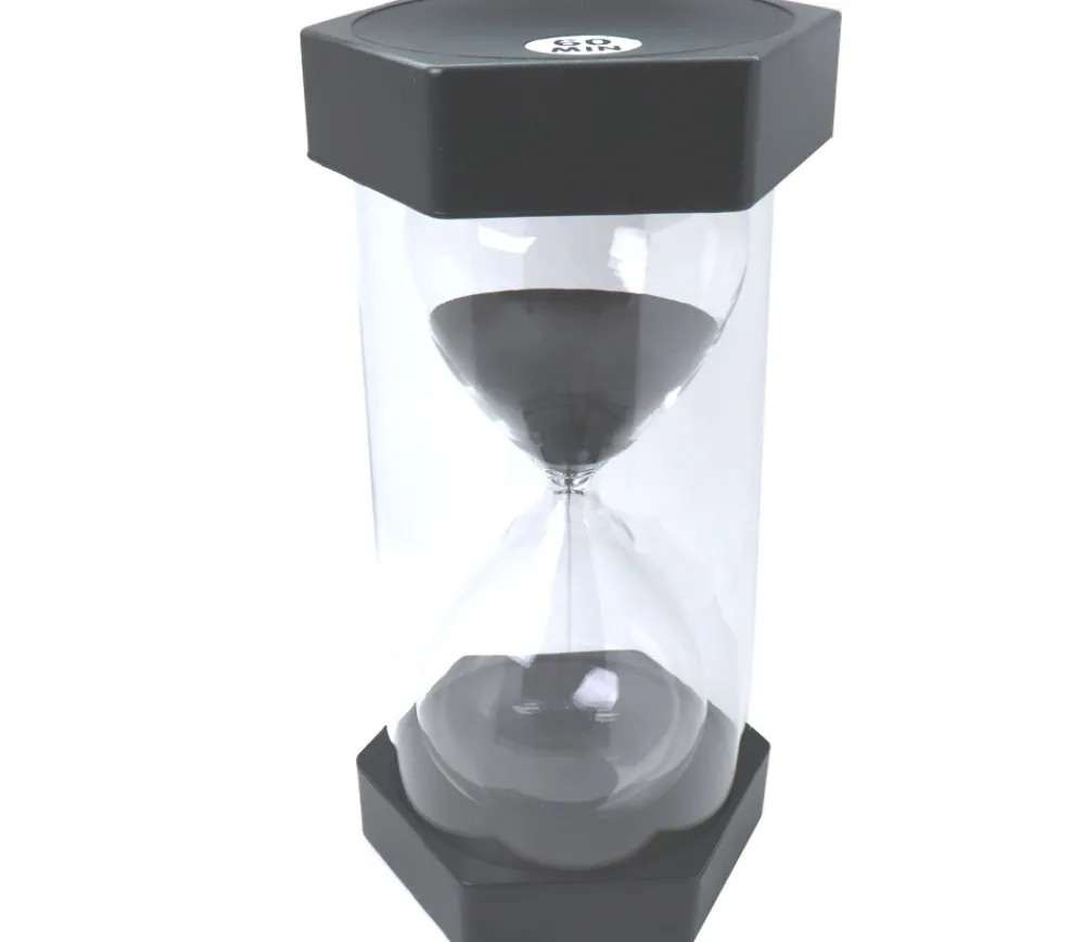 Tout Pour le Jeu Sablier ultra lisible de 60 minutes /1 heure - NOIR - 30 cm GEANT