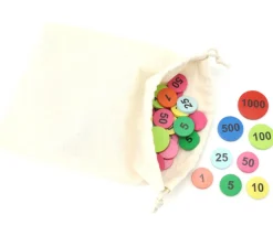 Tout Pour le Jeu Sac 100 jetons bois numéros 1 à 1000 mise pour jeux