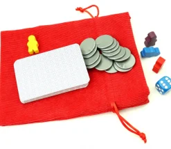 Tout Pour le Jeu Sac 13 x 18 cm - velours épais vert avec cordon