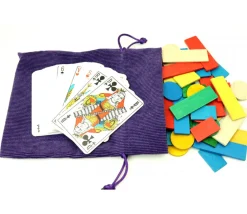 Tout Pour le Jeu Sac 13 x 18 cm - velours épais rouge avec cordon