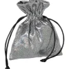 Tout Pour le Jeu Sac argenté brillant 10 x 12,5 cm