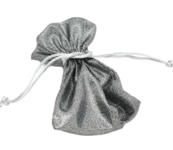 Tout Pour le Jeu Sac argenté brillant 10 x 12,5 cm