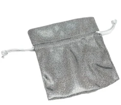 Tout Pour le Jeu Sac argenté brillant 10 x 12,5 cm