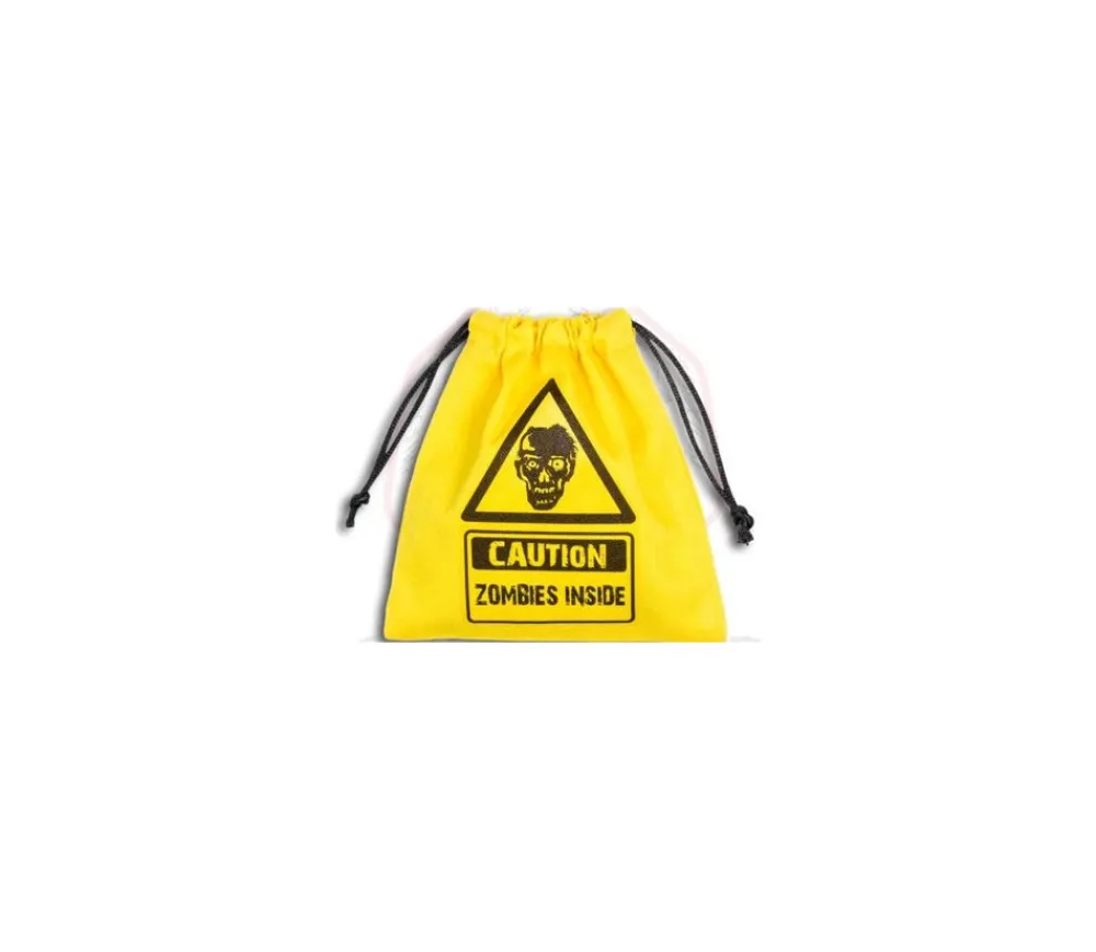 Tout Pour le Jeu Sac jaune 11x10 cm Caution Zombies inside