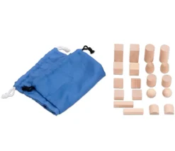 Tout Pour le Jeu Sac Mystère Montessori 20 formes géométriques en bois