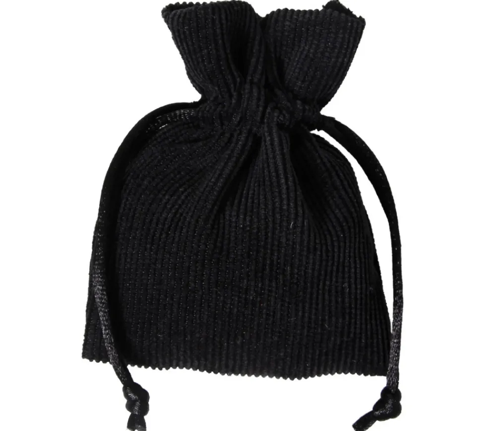 Tout Pour le Jeu Sac noir velours épais avec cordon de serrage - 10 x 12.5 cm