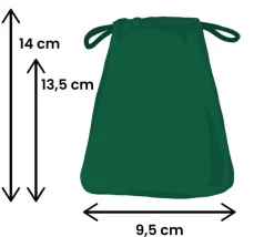 Tout Pour le Jeu Sac suedine 95 x 140 mm modèle 1 vert foncé
