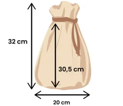 Tout Pour le Jeu Sac tissu 32 x 20 cm SIMPLE ficelle séparée - 100 % coton