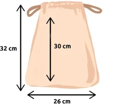 Tout Pour le Jeu Sac tissu L 32 x 26 cm - sachet 100 % coton pour pions de jeux
