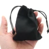 Tout Pour le Jeu Sac tissu noir 9 x 8 cm avec cordon serrage - style velours
