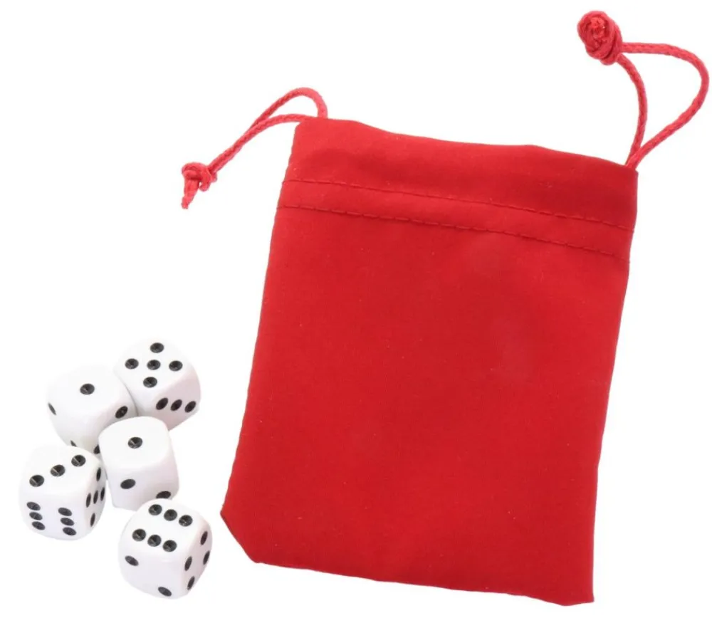 Tout Pour le Jeu Sac tissu rouge 9 x 8 cm avec cordelette - style velours
