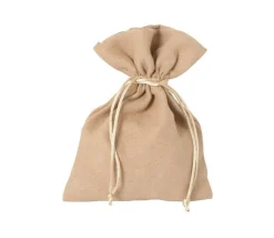 Tout Pour le Jeu Sac velours 17 x 12 cm beige avec cordon