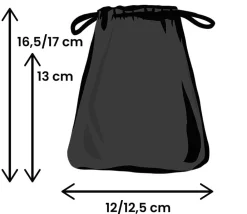Tout Pour le Jeu Sac velours 17 x 12 cm noir avec cordon