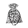 Tout Pour le Jeu Sac velours effet vache 17 x 12 cm tacheté noir