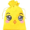 Tout Pour le Jeu Sac velours jaune 13 x 18 cm poussin