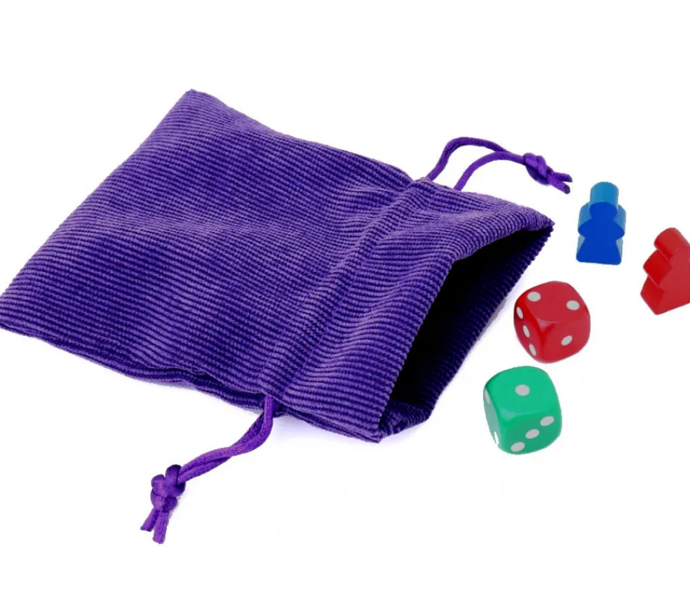 Tout Pour le Jeu Sac violet velours épais avec cordon - 10 x 12.5 cm
