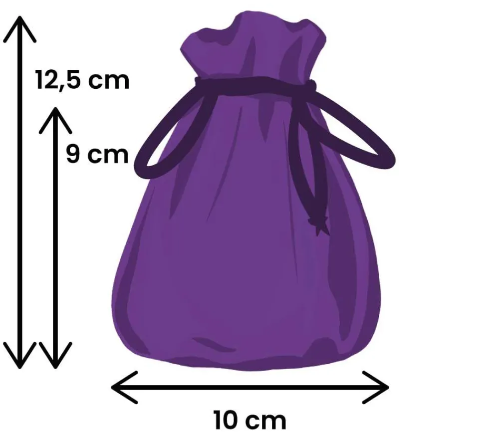 Tout Pour le Jeu Sac violet velours épais avec cordon - 10 x 12.5 cm