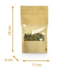 Tout Pour le Jeu Sachet kraft marron hermétique 11 x 18.5 cm refermables avec fenêtre
