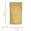 Tout Pour le Jeu Sachet kraft marron hermétique 11 x 18.5 cm refermables opaque