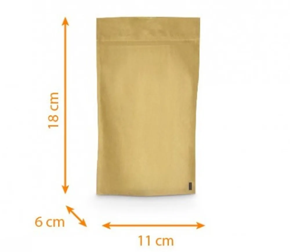 Tout Pour le Jeu Sachet kraft marron hermétique 11 x 18.5 cm refermables opaque