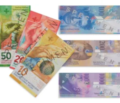 Tout Pour le Jeu Set 55 billets Franc Suisse factices pour jeux argent très réalistes