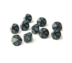 Tout Pour le Jeu Set 10 dés 10 faces noir ciel étoilé 0 à 9