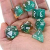 Tout Pour le Jeu Set 7 dés multi-faces - Tranquil World marron vert