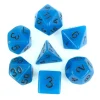 Tout Pour le Jeu Set 7 dés multi-faces bleu phosphorescents