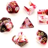 Tout Pour le Jeu Set 7 dés multi-faces effet rouge et blanc