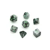 Tout Pour le Jeu Set 7 dés multi-faces noir gris avec chiffres verts