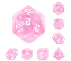 Tout Pour le Jeu Set 7 dés multi-faces rose nacré