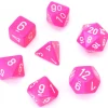 Tout Pour le Jeu Set 7 dés multi-faces rose opaque