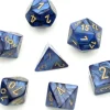 Tout Pour le Jeu Set 7 dés multi-faces SCARAB bleu royal