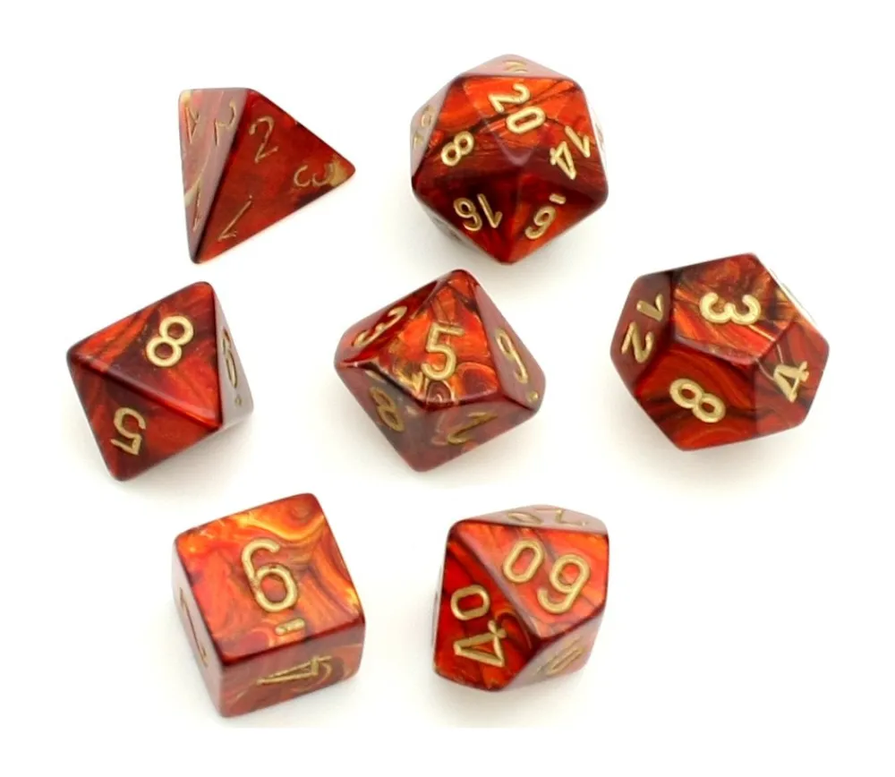 Tout Pour le Jeu Set 7 dés multi-faces SCARAB Scarlet