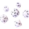 Tout Pour le Jeu Set 6 dés multi-faces spéciaux opaque blanc
