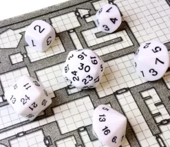 Tout Pour le Jeu Set 6 dés multi-faces spéciaux opaque blanc