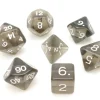 Tout Pour le Jeu Set 7 dés multifaces translucides NOIR
