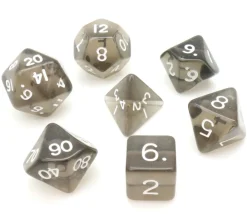 Tout Pour le Jeu Set 7 dés multifaces translucides NOIR