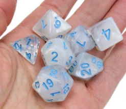 Tout Pour le Jeu Set 7 dés multi-faces translucides effet glacé