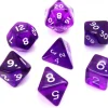 Tout Pour le Jeu Set 7 dés multifaces translucides VIOLET