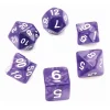 Tout Pour le Jeu Set 6 dés multi-faces violet nacrés opaques